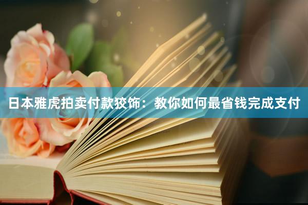 日本雅虎拍卖付款狡饰：教你如何最省钱完成支付