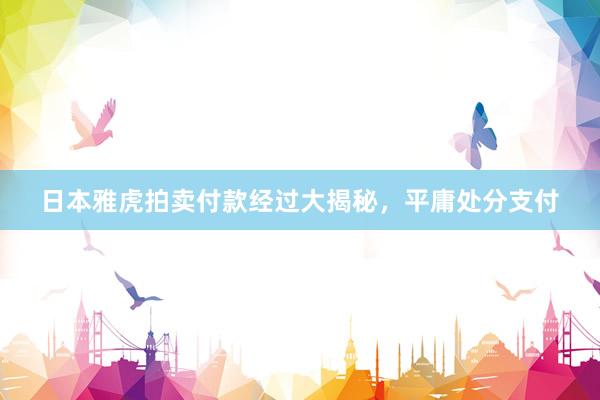 日本雅虎拍卖付款经过大揭秘，平庸处分支付